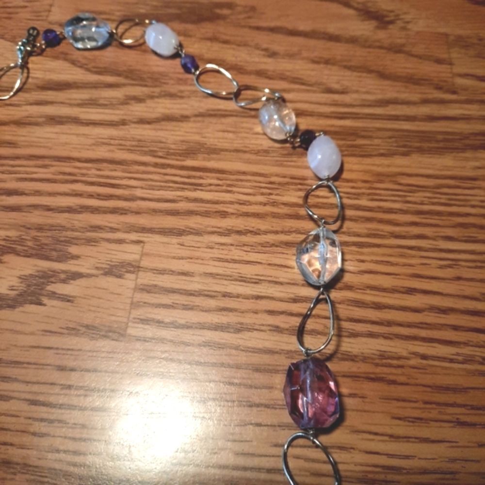 J & T Quartz, Amethyst, and Sterling Silver Necklace - Picture 3 of 10
